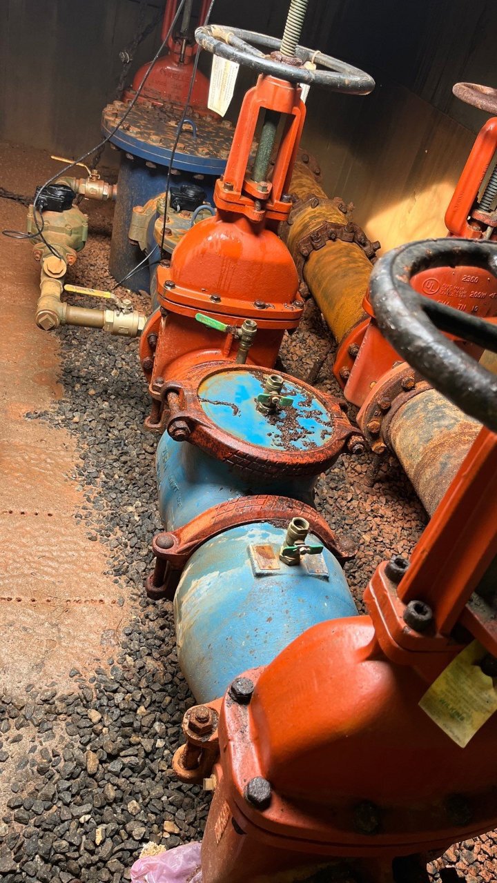 Industrial Backflow Valve in an underground vault